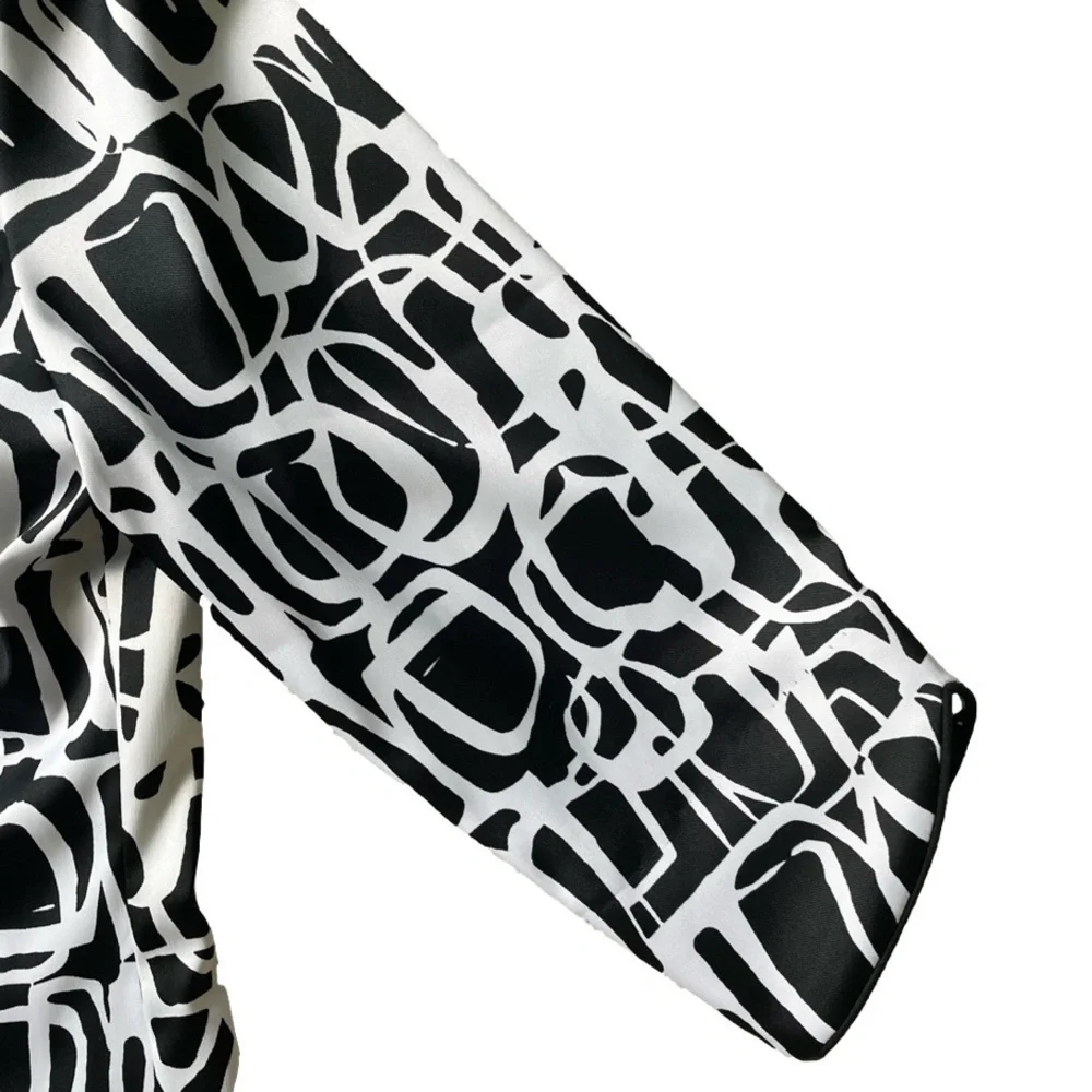 Dress Barn Abstract Monochrome Suit Jacket, L - Picture 6 of 10